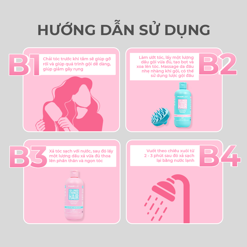 Set Gội Xả Hairburst Giúp Tóc Mọc Dài Nhanh Và Chắc Khỏe